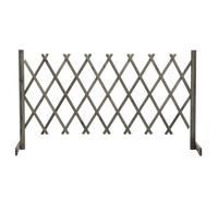 vidaXL Clôture en Treillis de Jardin Séparateur de Jardin Support pour Plantes Grimpantes Plate-Bande Extérieur Gris 150x80 314827