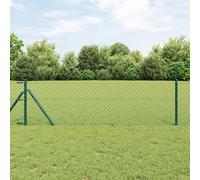 vidaXL Clôture en treillis métallique 25 x 0,8 m Acier Vert