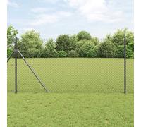 vidaXL Clôture en treillis métallique 25 x 1,2 m Acier Gris