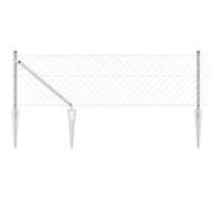 vidaXL Clôture en Treillis Métallique avec 13 Pieux Ancrés 0.8x25 m Acier Galvanisé 3351220 Or