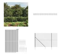 vidaXL Clôture en treillis métallique avec douilles au sol anthracite 2x25 m - Clôture en treillis métallique - Clôtures en treillis métallique - Treillis métallique - Clôture de jardin