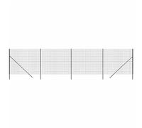 vidaXL Clôture en Treillis Métallique, Panneau de Clôture Décoratif, Barrière de Protection Jardin Patio Extérieur, Anthracite 1,8x10 m