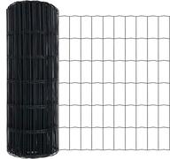 vidaXL Clôture Euro, 0,4 x 50 m, fer revêtu de PVC, gris