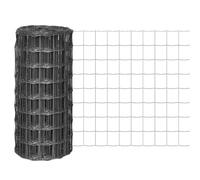 vidaXL Clôture Barrière de Jardin Euro 10x0,8 m Maille Acier 100 x 100 mm Gris