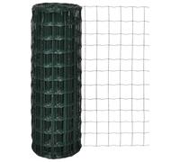 vidaXL Clôture Euro Acier 10 x 1,2 m mailles 76 x 63 mm Vert