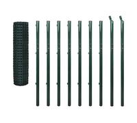 vidaXL Clôture Euro Acier 10 x 1,7 m Vert