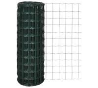 vidaXL Clôture euro Acier 25 x 0,8 m Vert