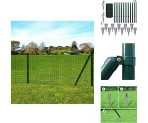 vidaXL Clôture Euro acier 25 x 0,8 m Vert - Panneaux de clôture