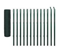 vidaXL Clôture européenne en acier 25 x 1,7 m vert