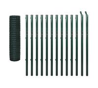 vidaXL Clôture européenne en acier 25 x 1,7 m vert