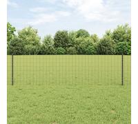 Vidaxl Clôture Euro Avec 11 Poteaux U Grise 0,6x25 M Acier