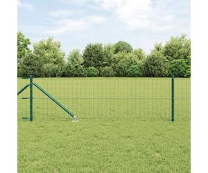 Vidaxl Clôture Euro Avec 13 Pieux Ancrés 0.4x25 M Acier Galvanisé Vert