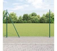 Vidaxl Clôture Euro Avec 13 Poteaux Flanchés 1,2x25 M En Acier Galvanisé