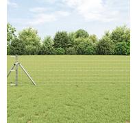 Vidaxl Clôture Euro Avec 7 Poteaux 0.8x10 M Acier Galvanisé