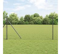 Vidaxl Clôture Euro Avec 7 Poteaux 1.2x10 M En Acier Galvanisé Gris