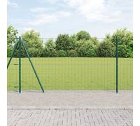 Vidaxl Clôture Euro Avec 7 Poteaux À Bride 1,2x10 M Acier Galvanisé