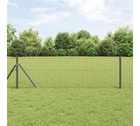 vidaXL Clôture Euro grise 0.4x25 m en acier 42004514 Vert
