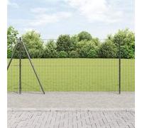 vidaXL Clôture Euro Pack de 2 Gris Acier 25 x 1,2 m Durable 3350978 Gris