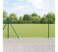 Vidaxl Clôture Euro Set De 2 Vert Métal Revêtu De Pvc 10 X 0.8 M Vert