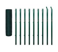 vidaXL Clôture européenne acier 10 x 1,7 m vert