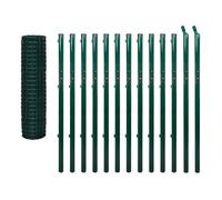 vidaXL Clôture européenne acier 25 x 1,7 m vert