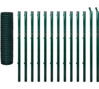 vidaXL Clôture européenne acier 25 x 1,7 m vert