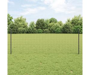 Vidaxl Clôture Européenne Avec 5 Pieux Gris 0.8x10 M Acier