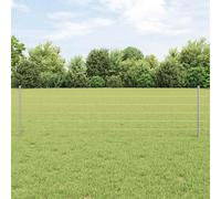 vidaXL Clôture européenne avec poteaux, 10 x 0,6 m, acier galvanisé, couleur argent, type treillis