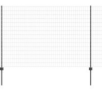 vidaXL Euro Fence avec 10 U Posts Gris 1,5x10 m Acier