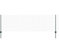 vidaXL Clôture européenne avec poteaux, 25 x 0,8 m, acier revêtu de PVC, couleur verte