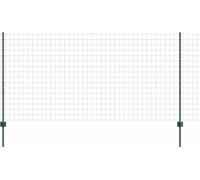 vidaXL Clôture européenne avec poteaux, 25 x 1,2 m, acier revêtu de PVC, couleur verte