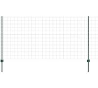 vidaXL Clôture européenne avec poteaux, 25 x 1,2 m, acier revêtu de PVC, couleur verte