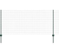 vidaXL Clôture européenne avec poteaux, 25 x 1 m, acier revêtu de PVC, couleur verte