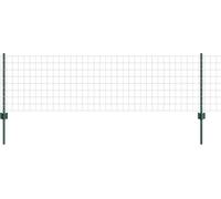 vidaXL Clôture européenne avec poteaux, 50 x 0,6 m, acier revêtu de PVC, couleur verte