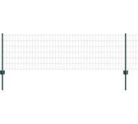 vidaXL Clôture européenne avec poteaux, 50 x 0,6 m, acier revêtu de PVC, couleur verte
