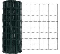 vidaXL Clôture Eurozaun, 0,6 x 50 mètres, fer revêtu de PVC, couleur verte