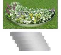 vidaXL Clôture flexible de pelouse 5 pcs Acier galvanisé 100x14 cm