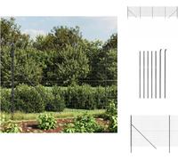 vidaXL Clôture grillagée Anthracite 1,4x10 m Acier galvanisé - Panneaux de clôture