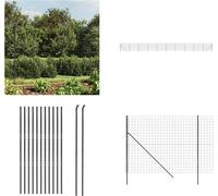 vidaXL Clôture grillagée Anthracite 1,4x25 m Acier galvanisé - Clôture grillagée - Clôture de jardin - Grillage métallique