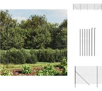 vidaXL Clôture grillagée Anthracite 1,8x10 m Acier galvanisé - Panneaux de clôture