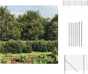vidaXL Clôture grillagée Anthracite 1,8x10 m Acier galvanisé - Panneaux de clôture
