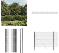 vidaXL Clôture grillagée Anthracite 1,8x25 m Acier galvanisé - Clôture grillagée - Clôture de jardin - Grillage métallique