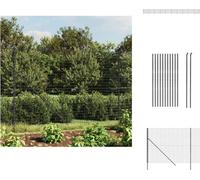 vidaXL Clôture grillagée Anthracite 2x25 m Acier galvanisé - Panneaux de clôture