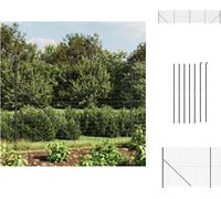 vidaXL Clôture grillagée avec bride au sol Anthracite 1,4x10 m - Panneaux de clôture