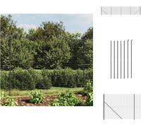 vidaXL Clôture grillagée avec bride au sol Anthracite 1,4x10 m - Panneaux de clôture