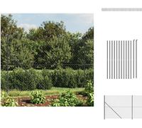 vidaXL Clôture grillagée avec bride au sol Anthracite 1,4x25 m - Panneaux de clôture