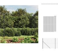 vidaXL Clôture grillagée avec bride au sol Anthracite 1,4x25 m - Panneaux de clôture