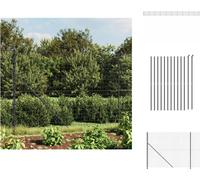 vidaXL Clôture grillagée avec bride au sol Anthracite 1,4x25 m - Panneaux de clôture