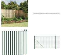 vidaXL Clôture grillagée avec bride au sol Vert 0,8x25 m - Clôture grillagée - Clôture de jardin - Grillage métallique
