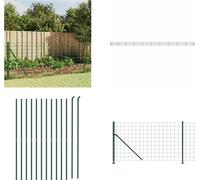 vidaXL Clôture grillagée avec bride au sol Vert 0,8x25 m - Clôture grillagée - Clôture de jardin - Grillage métallique